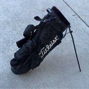 Vintage Black Titleist Lightweight Golf Bag Single Strap Sunday Condition